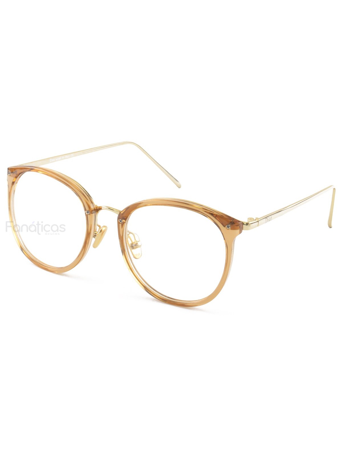 Armacao de Óculos Redonda 2334 CD Dourado