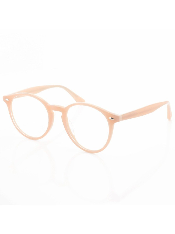 Armação de Óculos Redonda Clear FN2180 Acetato Rosa