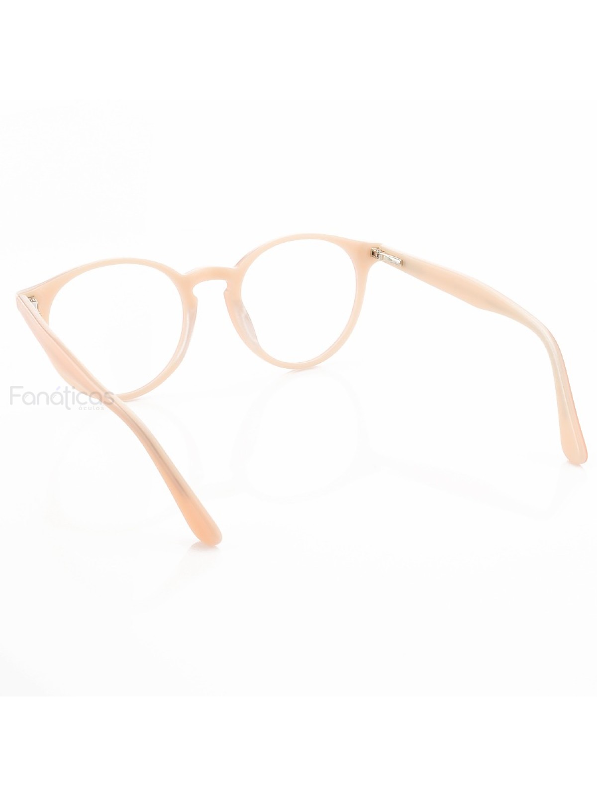 Armação de Óculos Redonda Clear FN2180 Acetato Rosa