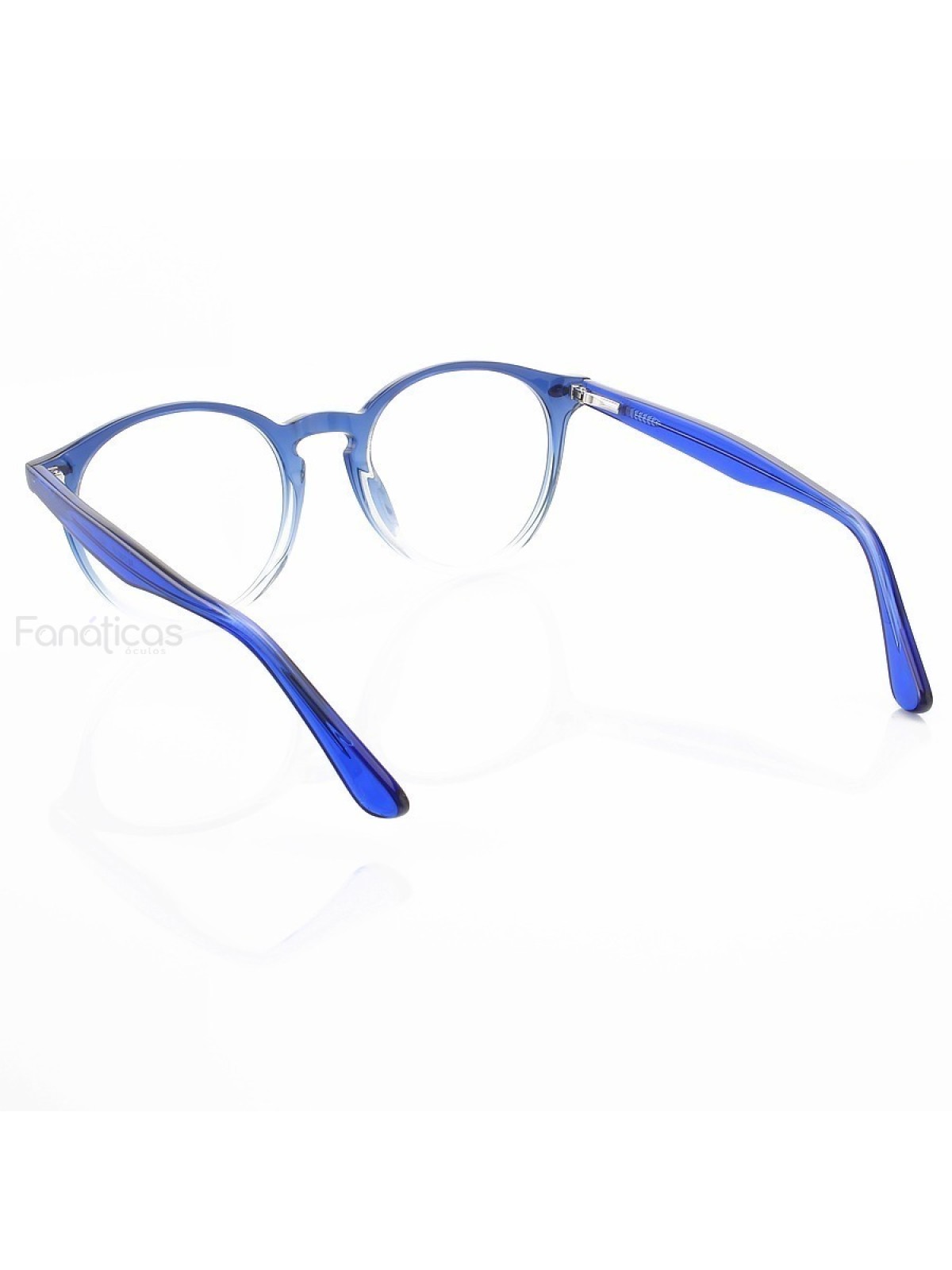 Armação de Óculos Redonda Clear RB2180 Acetato Azul Degrade
