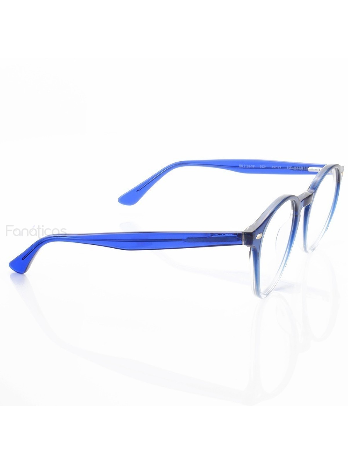 Armação de Óculos Redonda Clear RB2180 Acetato Azul Degrade