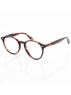 Armação de Óculos Redonda Clear RB2180 Acetato Marrom Tartaruga