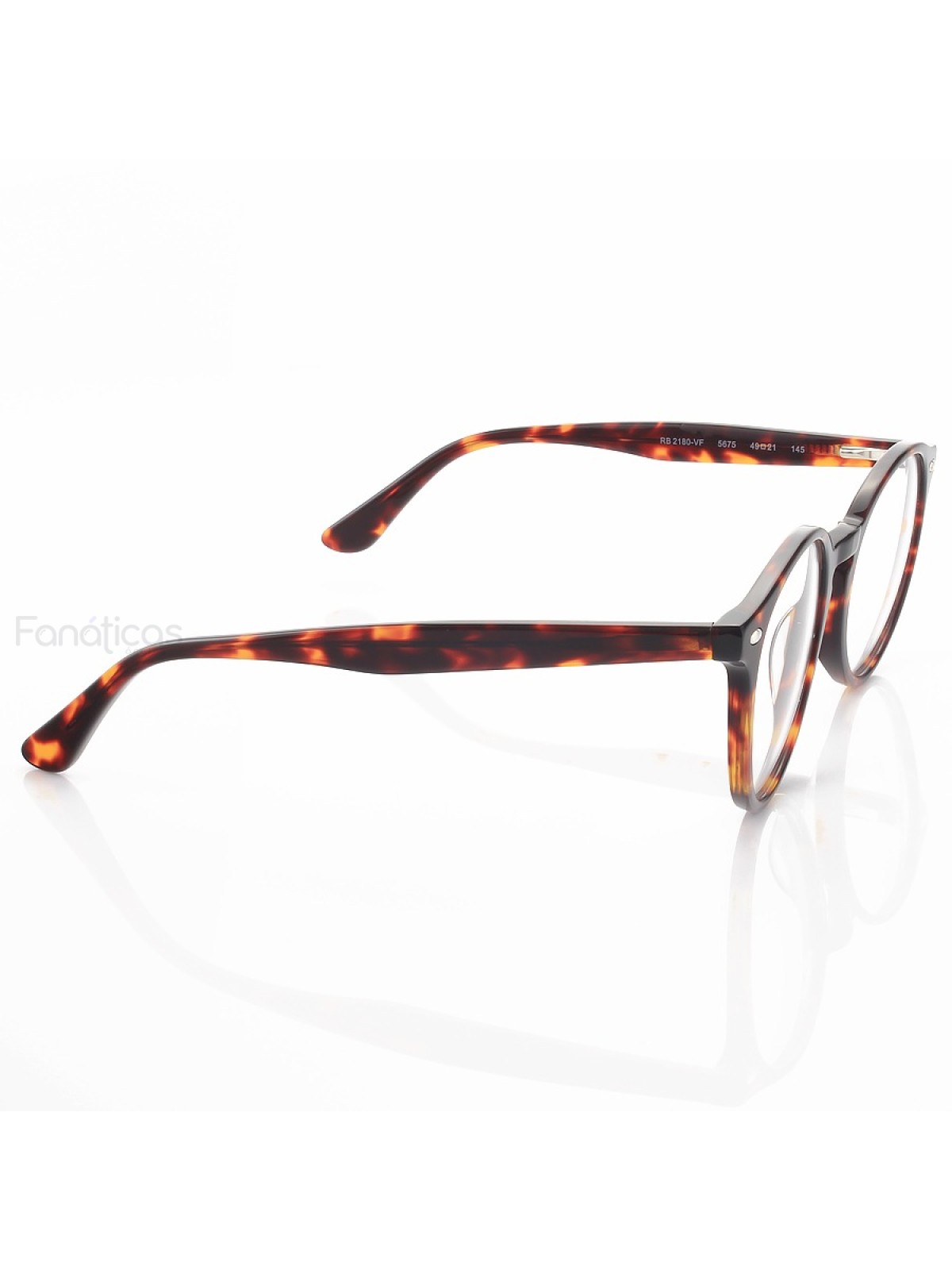 Armação de Óculos Redonda Clear RB2180 Acetato Marrom Tartaruga