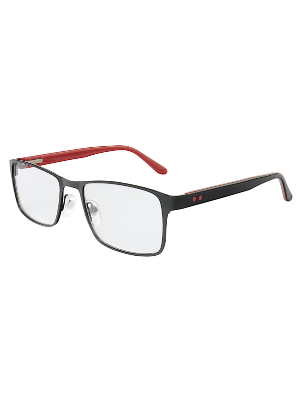 Armação de Óculos AQ240504 Retangular Preto e Vermelho