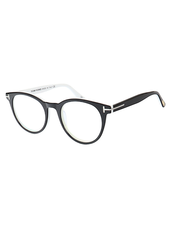 Armação de Óculos Redondo TF5695 Preto e Branco