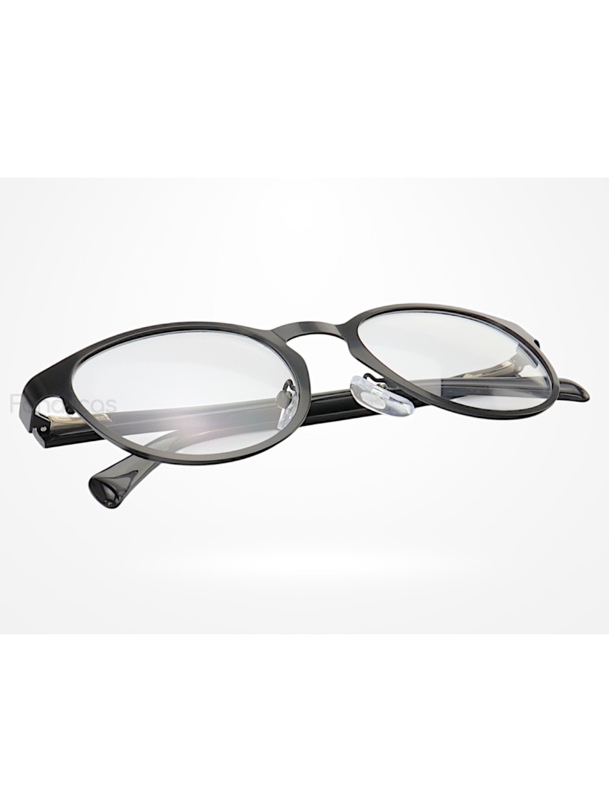 Armação de Óculos AQ240507 Redondo Preta