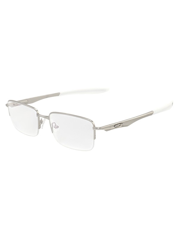 Armação de Óculos Retangular Brushed OX5040 Prata e Branco