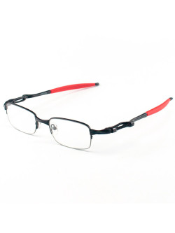 Armação de Óculos Retangular Coilover Molinha OX5043 Preto e Vermelho