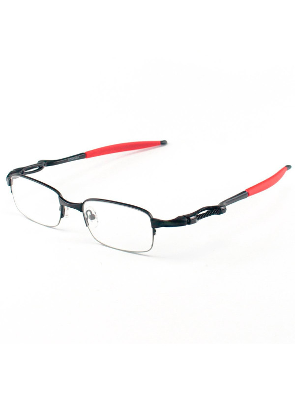 Armação de Óculos Retangular Coilover Molinha OX5043 Preto e Vermelho