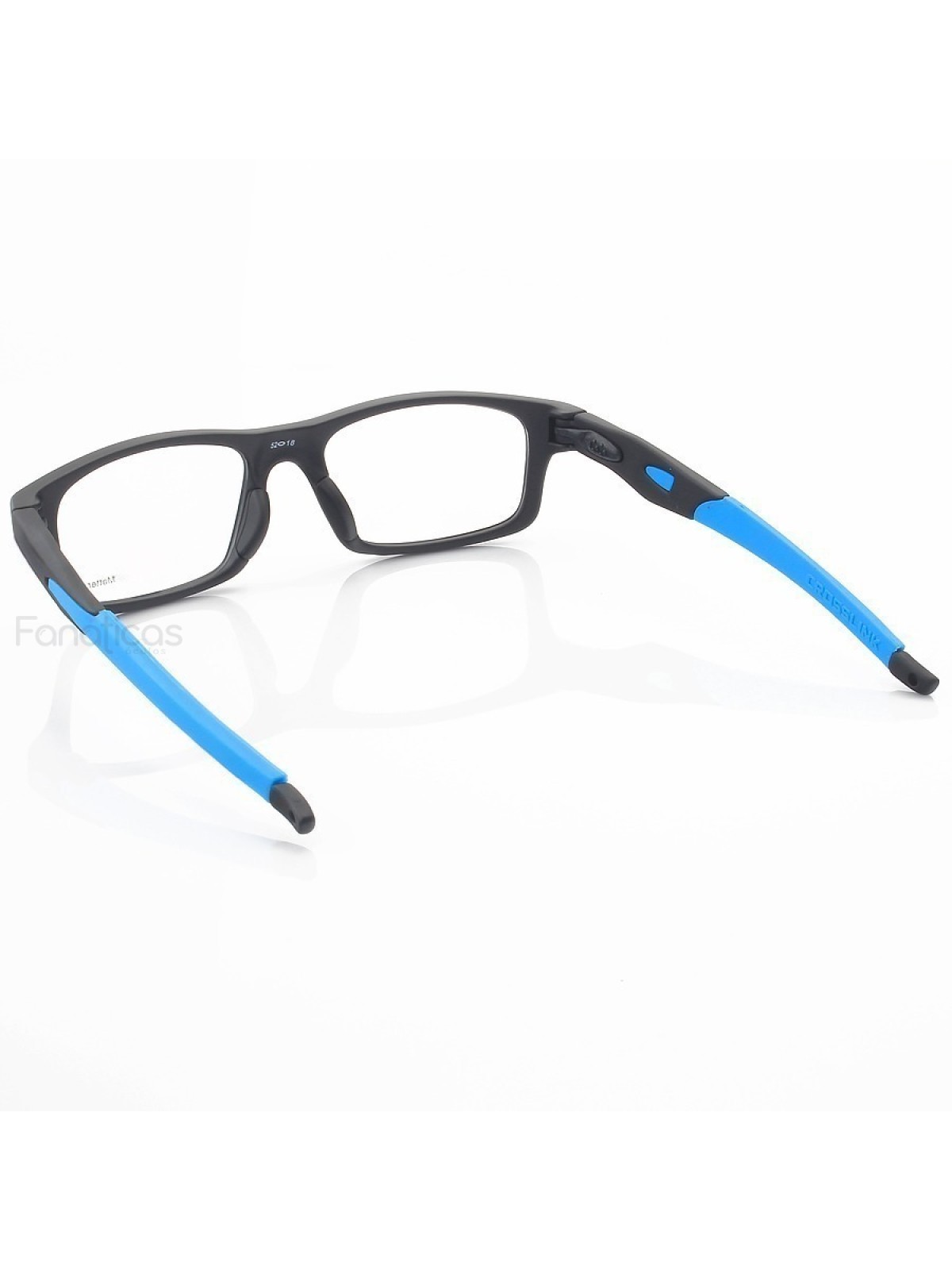 Armação de Óculos Retangular Crosslink OX8037 Preto e Azul