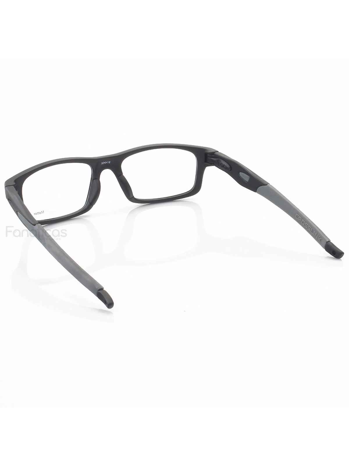 Armação de Óculos Retangular Crosslink OX8037 Preto e Cinza