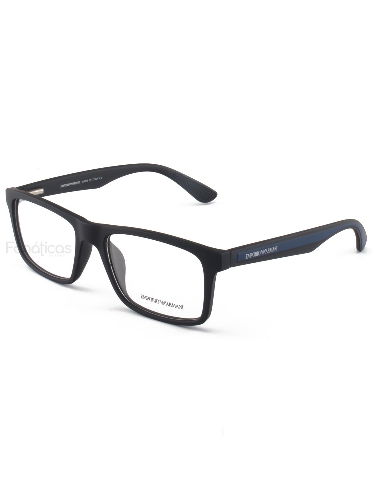 Armacao de Óculos Retangular EA3120 Preto e Azul