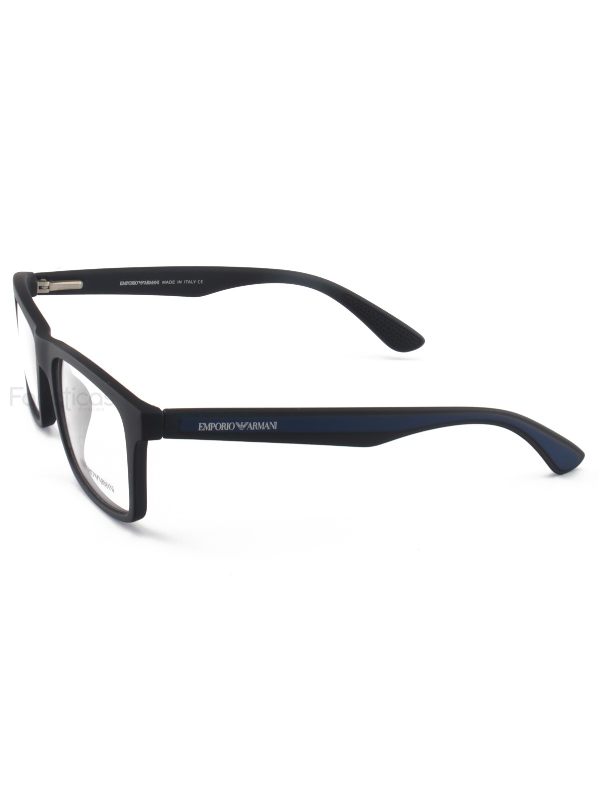 Armacao de Óculos Retangular EA3120 Preto e Azul