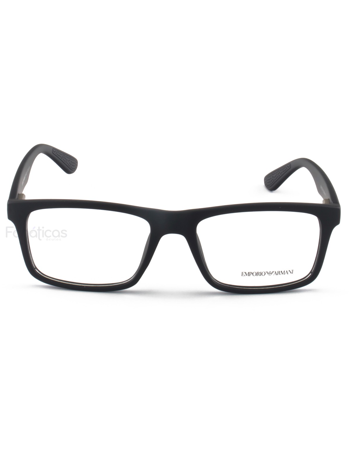 Armacao de Óculos Retangular EA3120 Preto e Vermelho