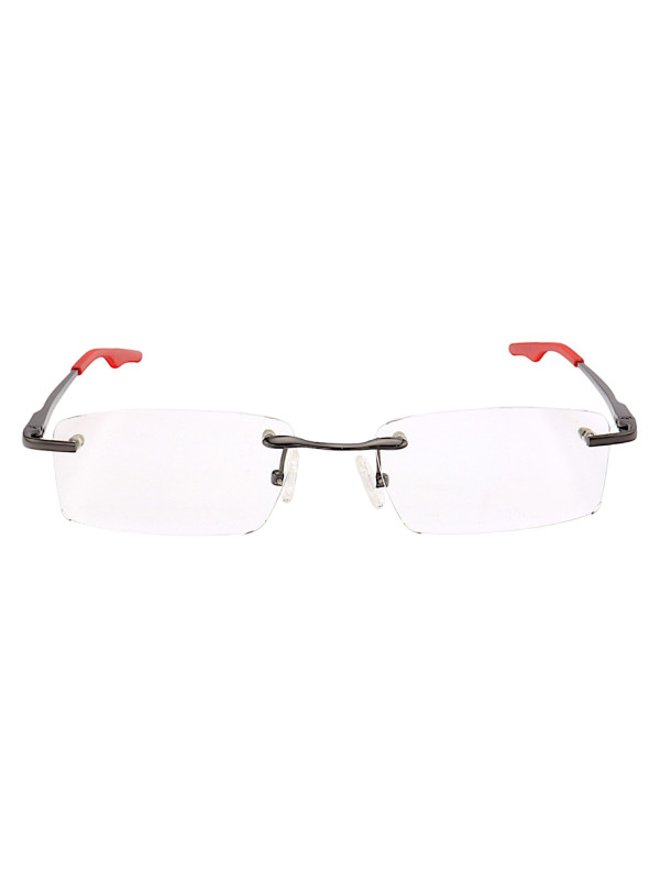 Armação de Óculos Retangular Flutuante Sem Aro Wingback Grafite Red