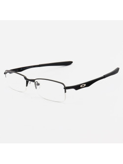 Armação de Óculos Retangular Meio Aro Brushed OX5040 Preto