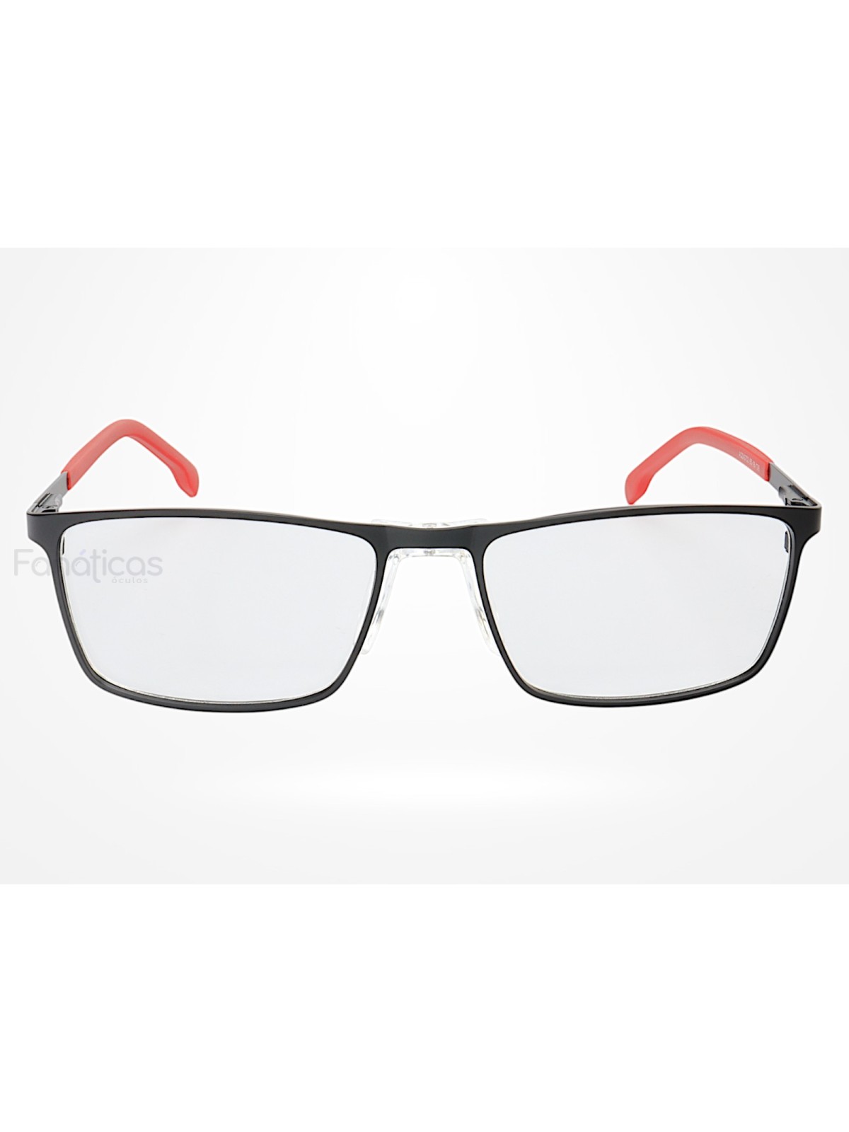 Armação de Óculos AQ240702 Retangular Preto e Vermelho