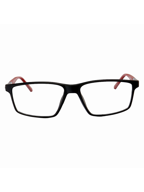 Armação de Óculos Retangular Molas 180 C5 GZ9141 Preto e Vermelho