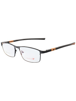 Armação de Óculos Retangular NB06129 Preto e Laranja