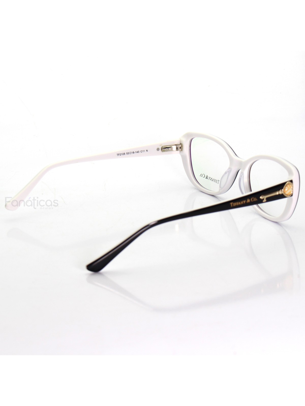 Oculos Armação de Grau -TF 2105 Chave - Preto e Branco