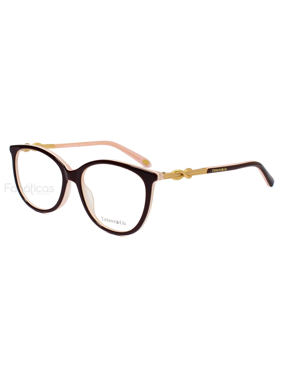 Oculos Armação de Grau Infinito - TF2143-B Fosco - Marrom e Rosa 