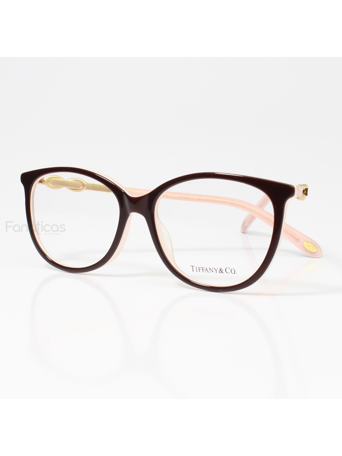 Oculos Armação de Grau Infinito - TF2143-B Fosco - Marrom e Rosa 