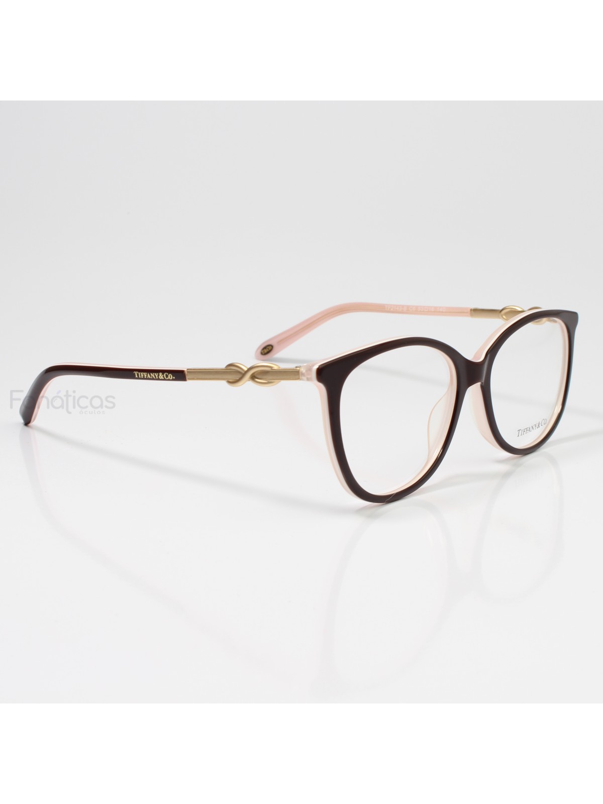 Oculos Armação de Grau Infinito - TF2143-B Fosco - Marrom e Rosa 