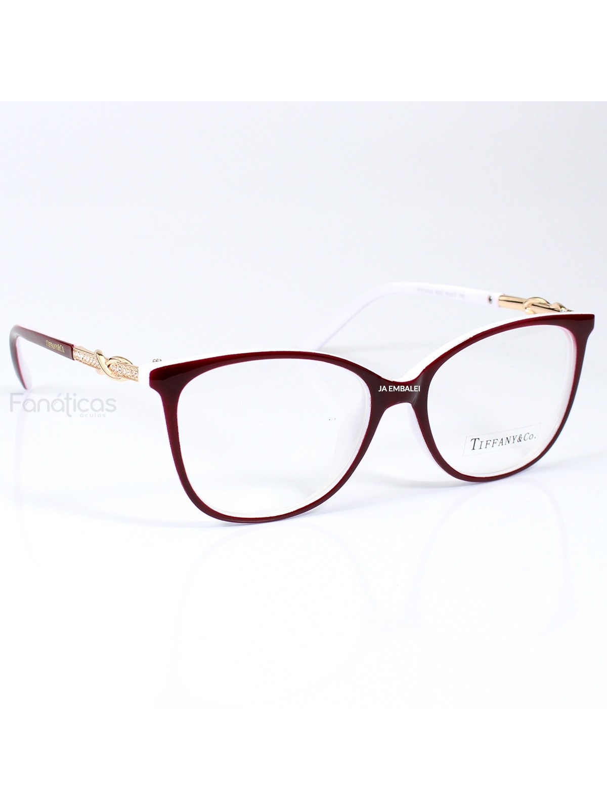 Óculos Armação de Grau Infinito TF2143-B Bordo e Branco