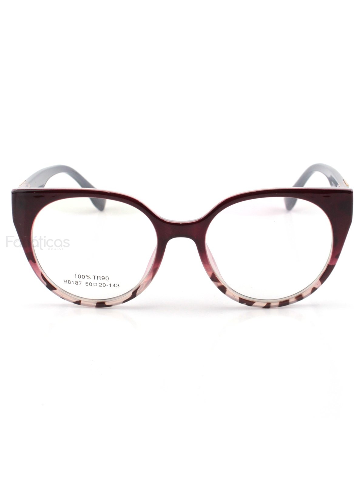 Oculos Armação Para Grau Feel Good - Vinho Degrade