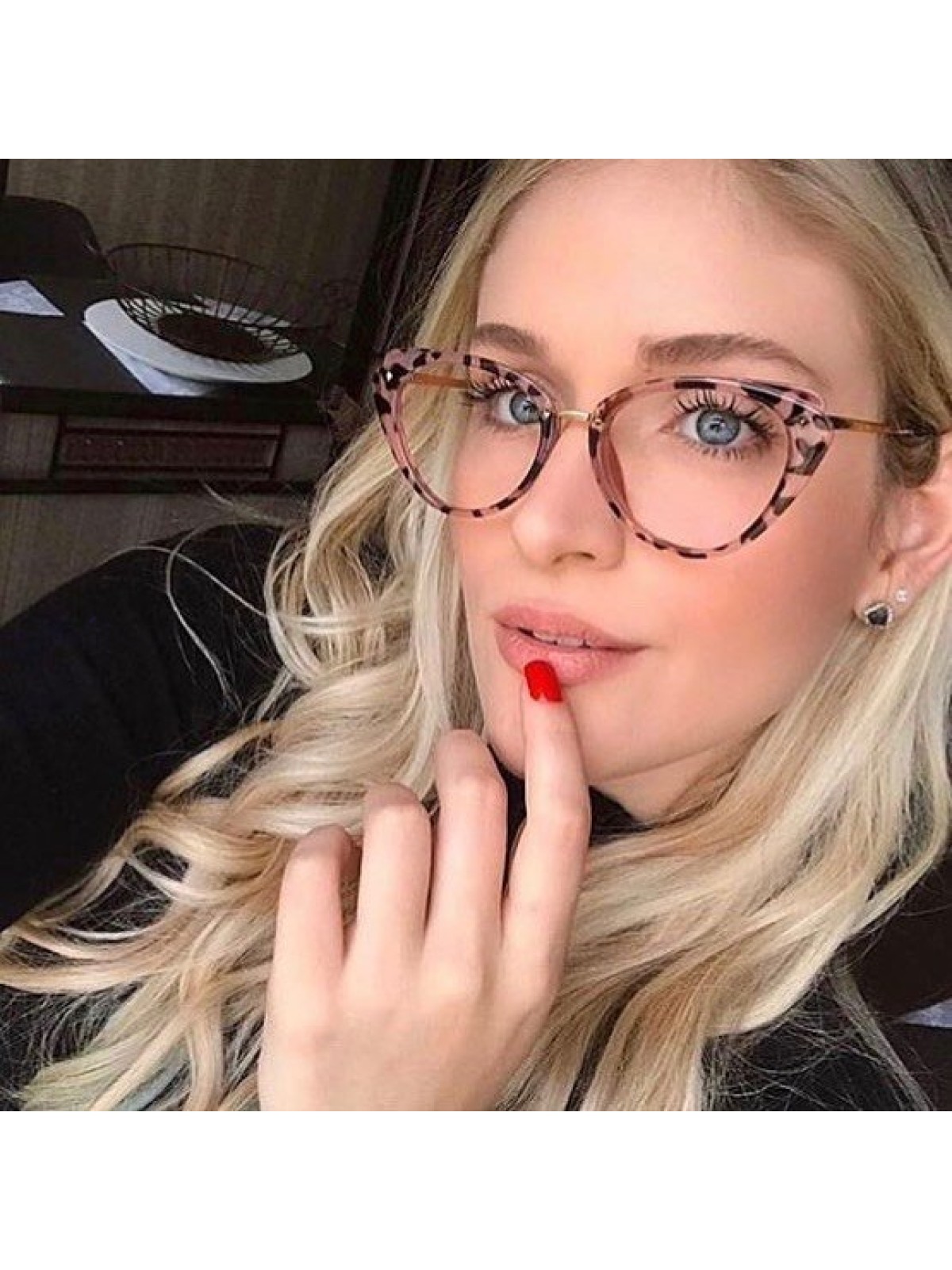 Oculos Armação Para Grau Gatinho AH - Rosa Onça