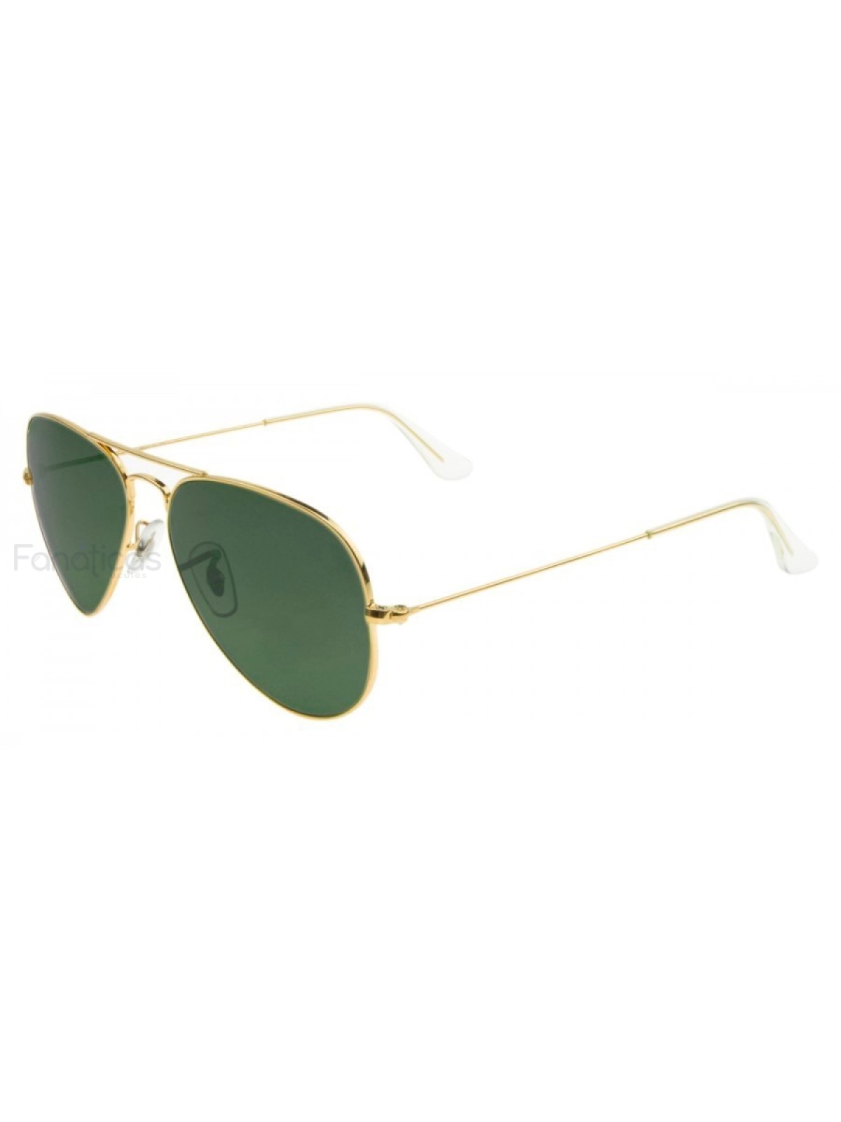 Óculos de Sol Aviador Dourado e Lente Verde Escura