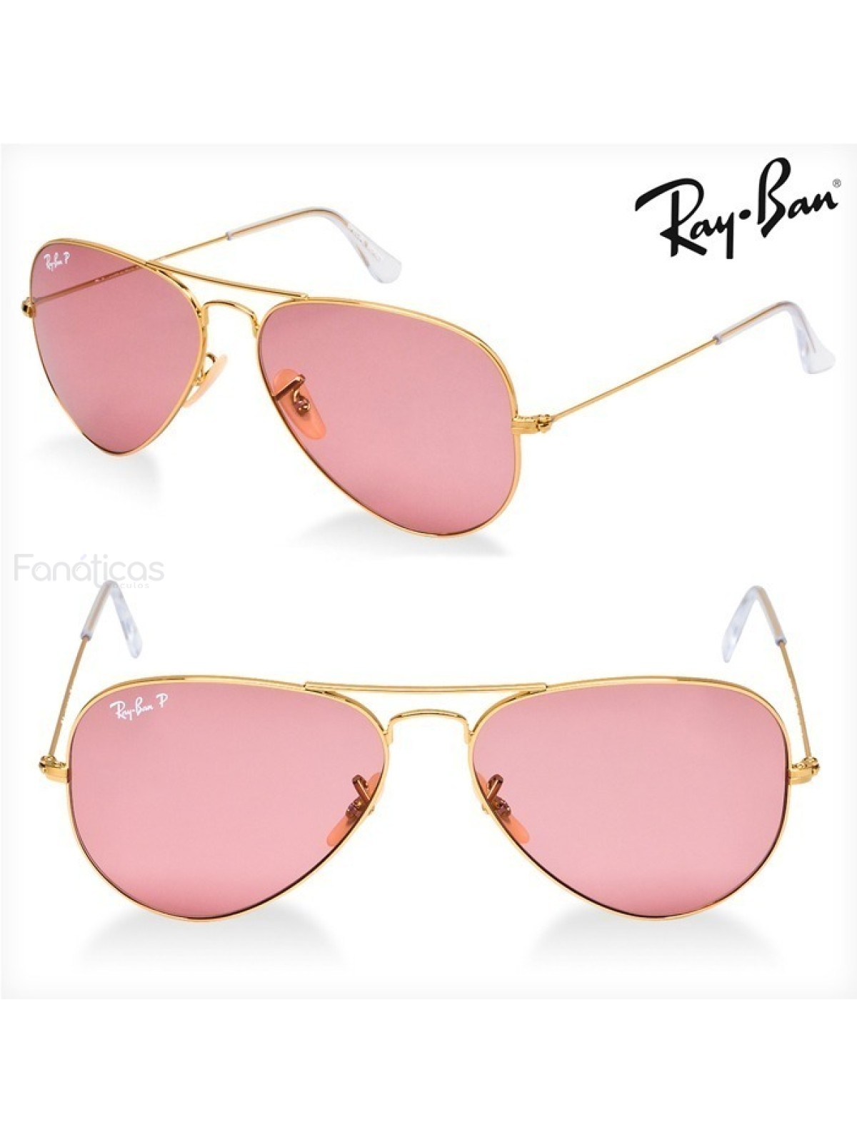 Óculos de Sol Aviador Rose Espelhado