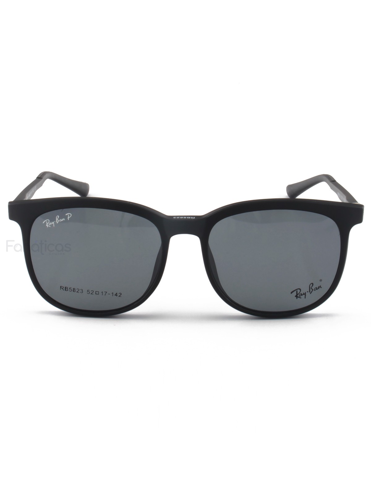 Armacao de Óculos Clipon Arredondada RB5823 Preta
