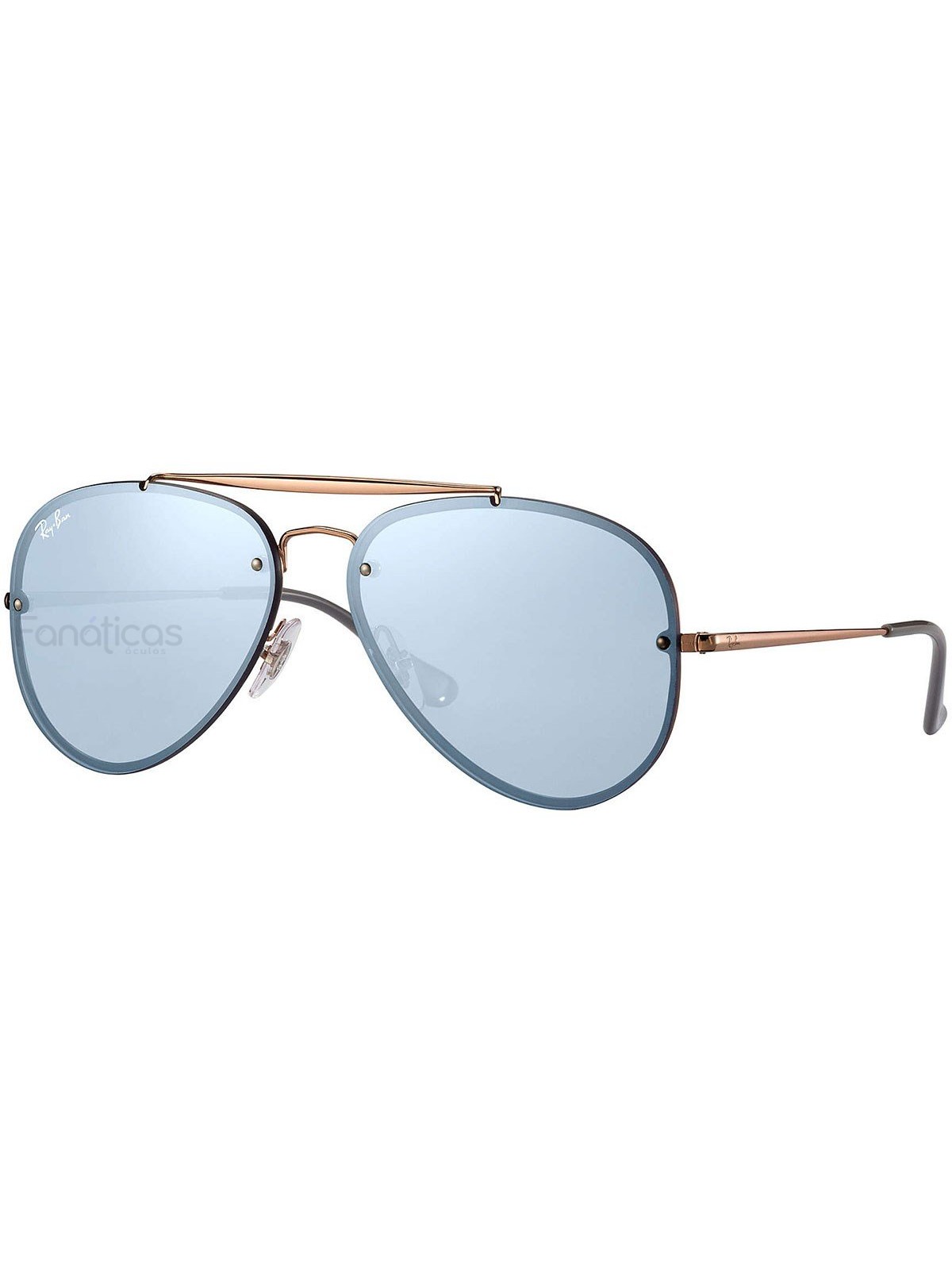 Óculos de Sol Blaze Aviator RB3584N Dourado e Azul Espelhado