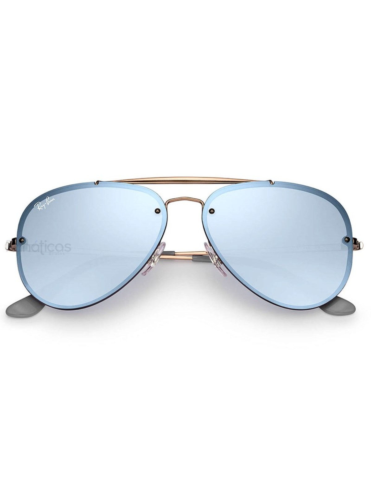 Óculos de Sol Blaze Aviator RB3584N Dourado e Azul Espelhado