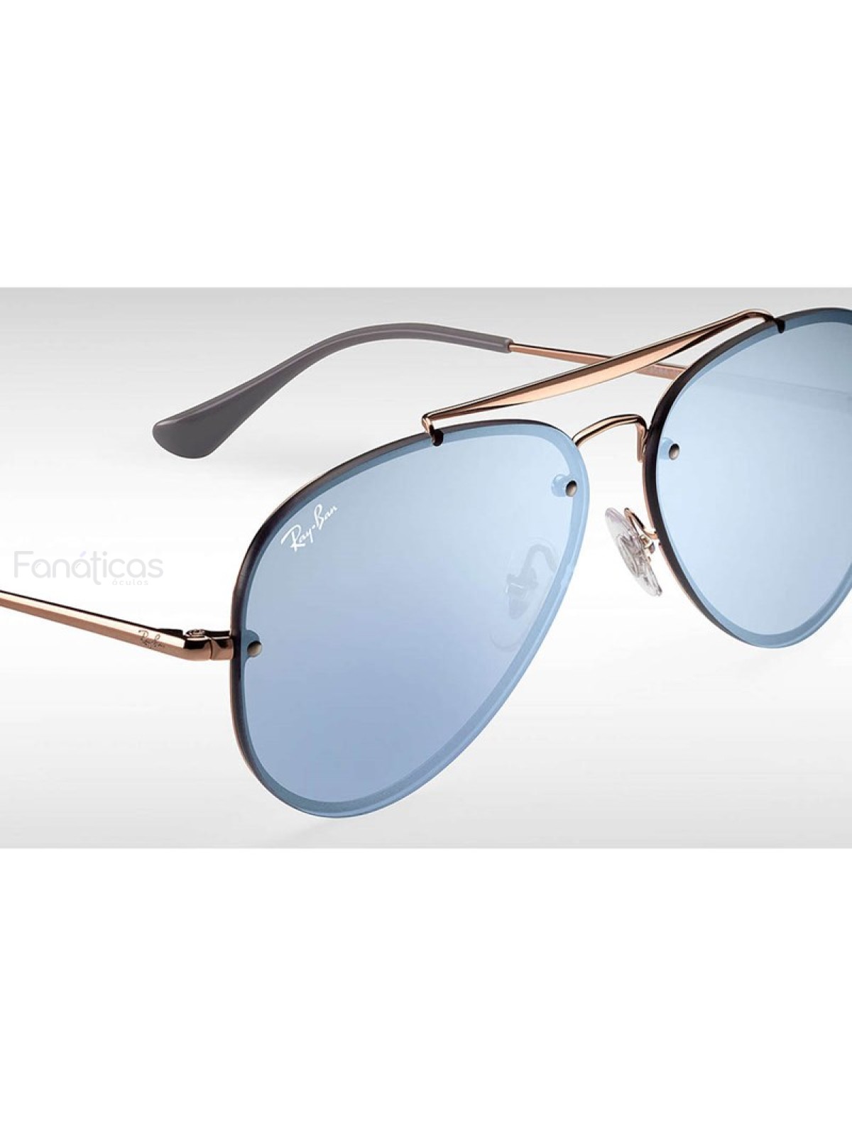 Óculos de Sol Blaze Aviator RB3584N Dourado e Azul Espelhado