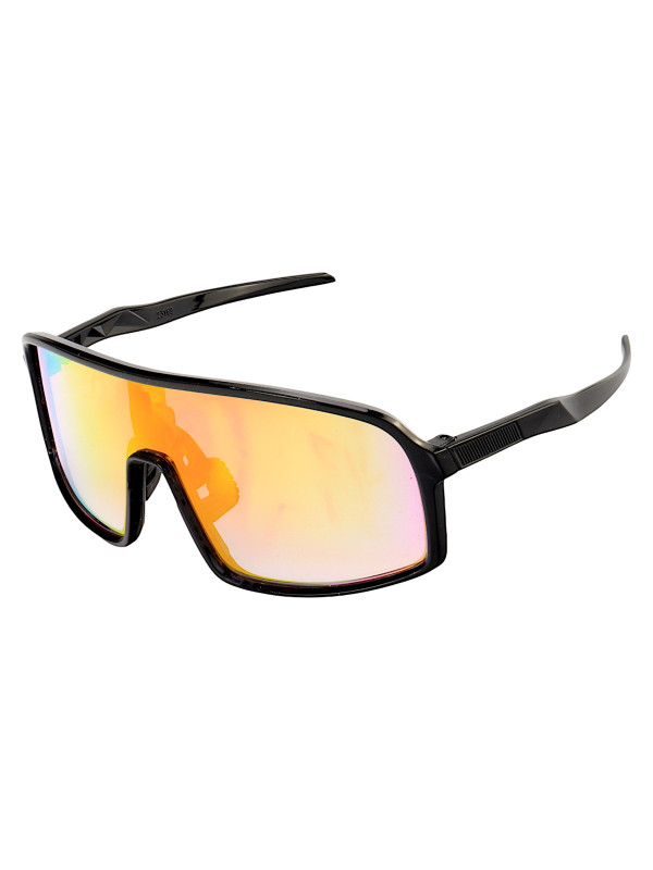 Óculos De Sol Esportivo Cougar Preto e Lente Laranja Bicolor