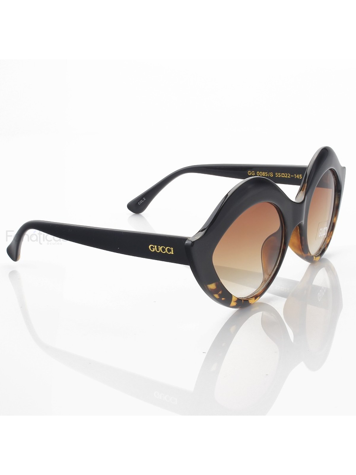 Óculos de Sol GG0085 Preto e Tartaruga