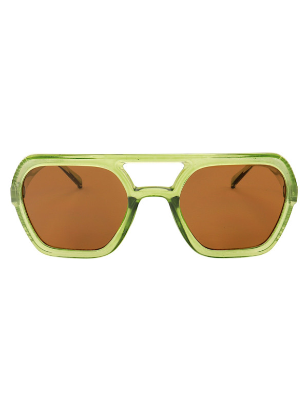 Óculos de Sol Quadrado Max Verde Translucido