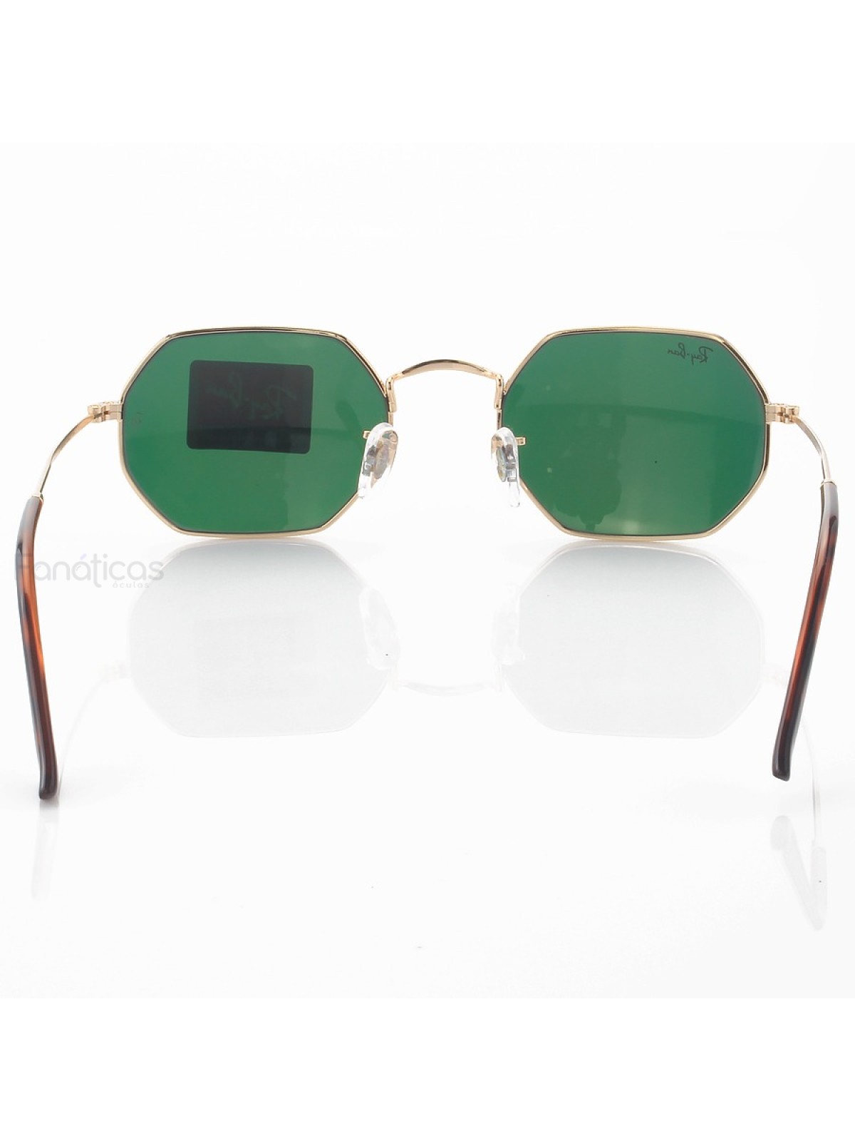 Óculos de Sol RB3556 Octagonal Dourado e Rosa