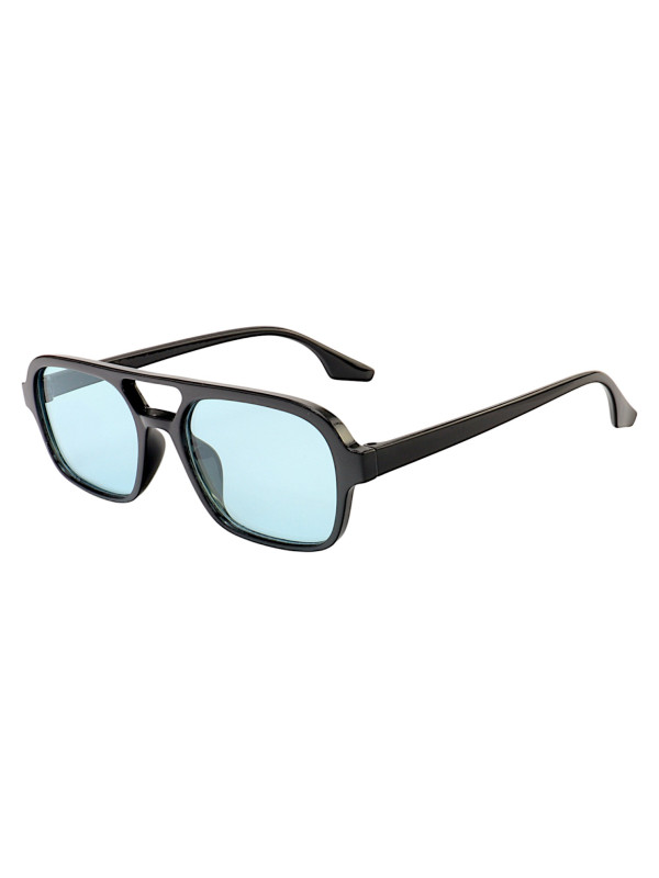 Óculos de Sol Retangular Loud Preto e Azul