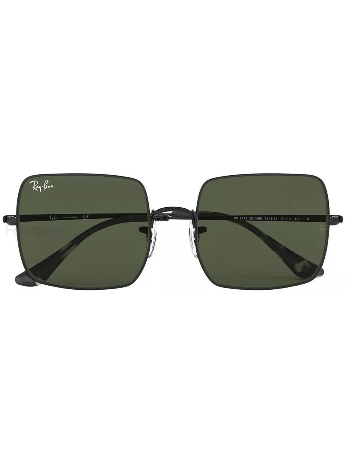 Óculos de Sol Square RB1971 - Preto e Verde Escura G15