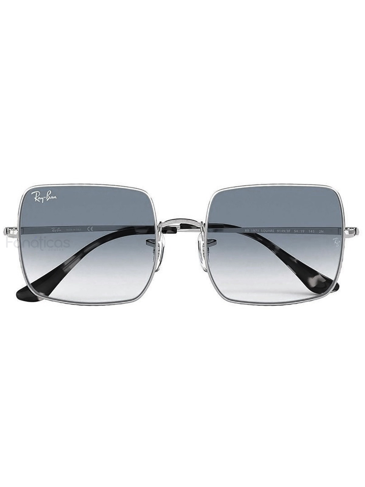 Óculos de Sol Square RB1971 Prata e Azul Fumê