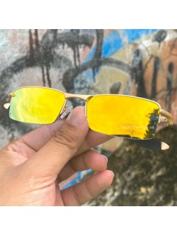 Óculos Lupinha Lupa Vilão Fio Nylon Dourada 24k