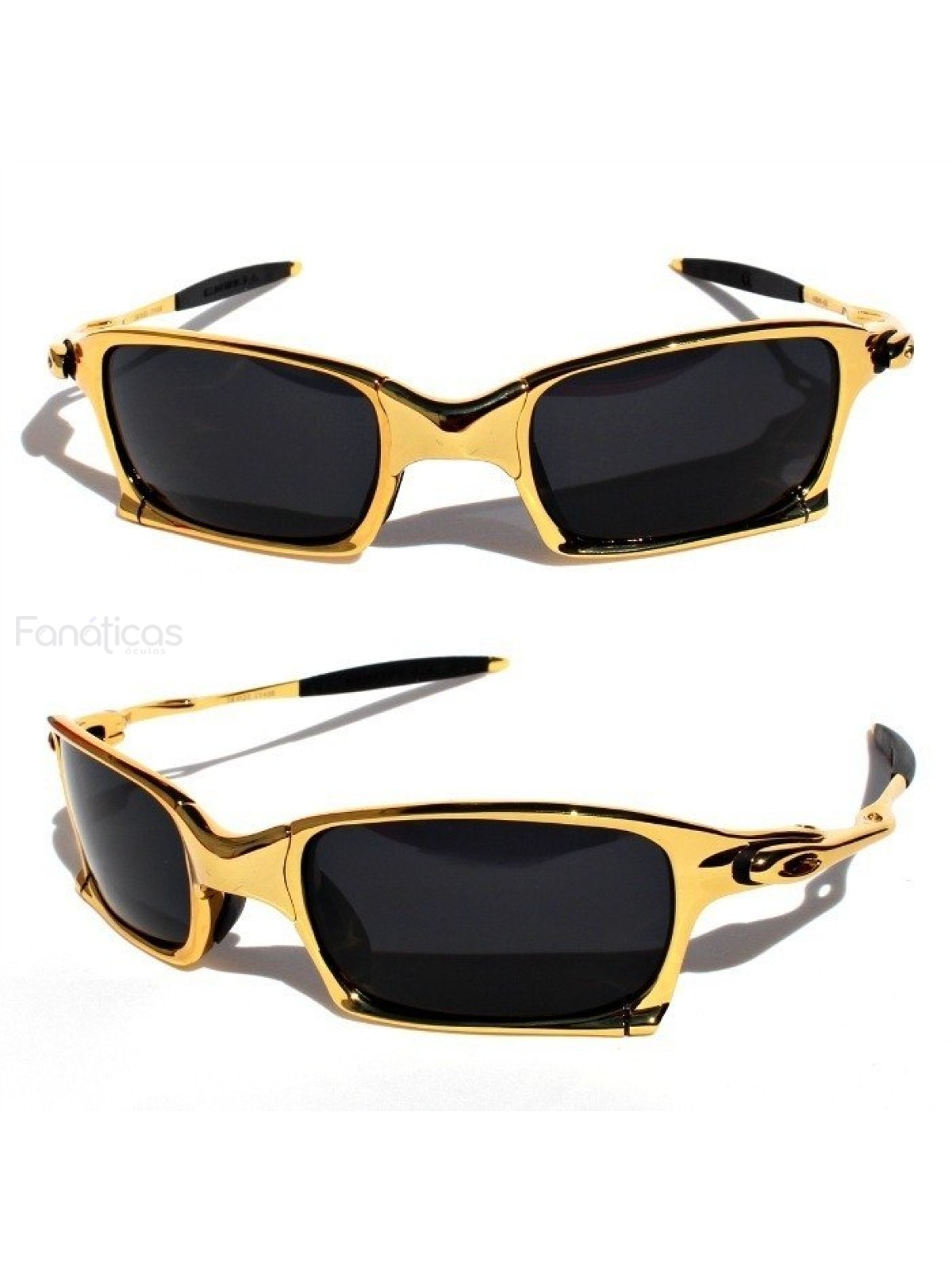 Óculos X-Squared Dourado com Lente Fume
