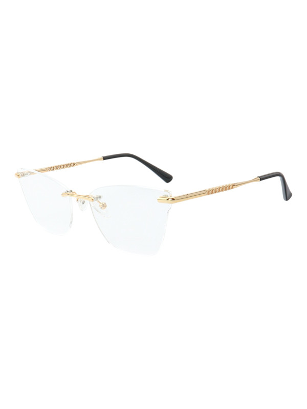 Armação de Óculos Gatinho Balgriff MT8038 Dourado e Preto