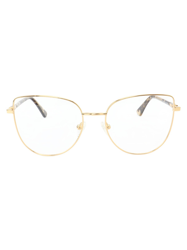 Armação de Óculos Gatinho MT8027 Dourado e Tartaruga Claro