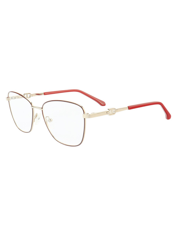 Armação de Óculos Gatinho MT8055 Prata Gold e Vermelho