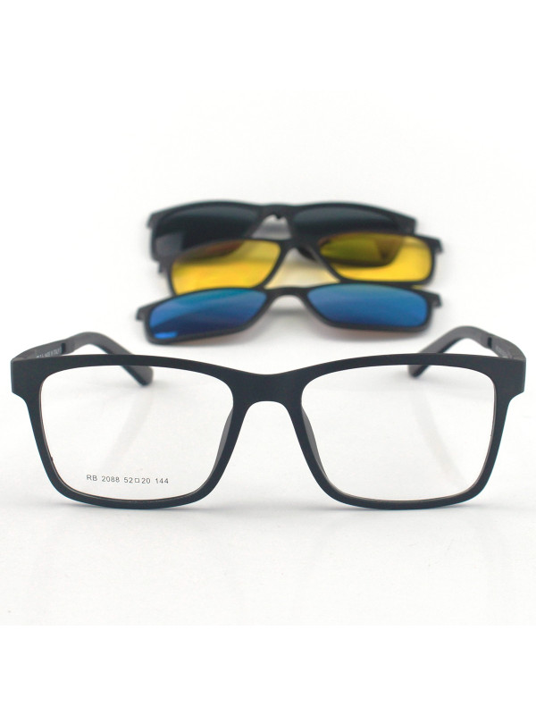 Armação de Óculos Clipon RB2126 3 Lentes Preto