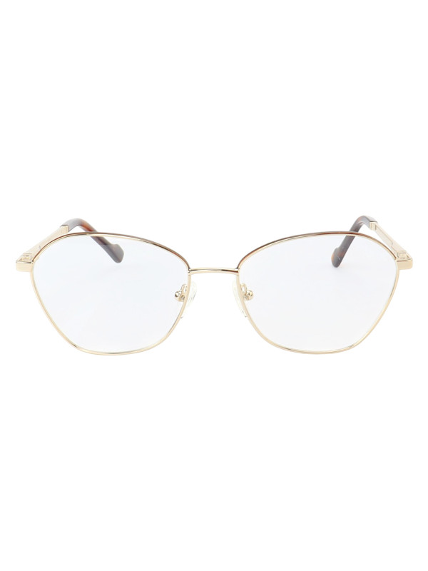 Armação de Óculos Oval MT8021 Dourado Marrom Tartaruga